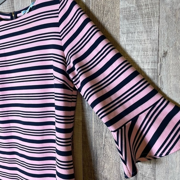 Draper James Ottoman Stripe Knit Dress Pink & Navy - Picture 6 of 10